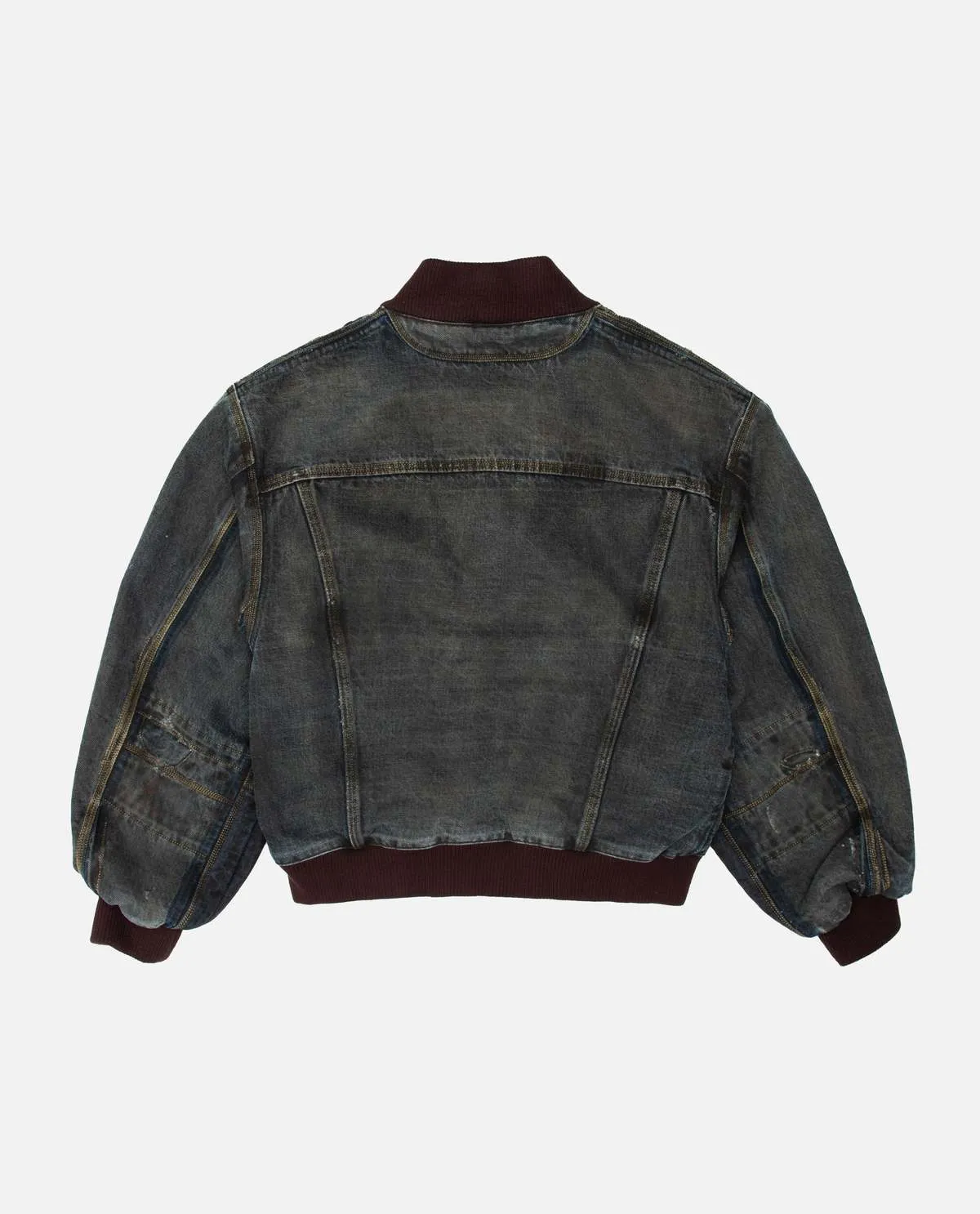 Denim Bomber Jacket - Black