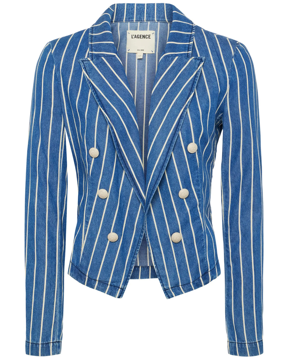 Denim Stripe Wayne Crop Jacket