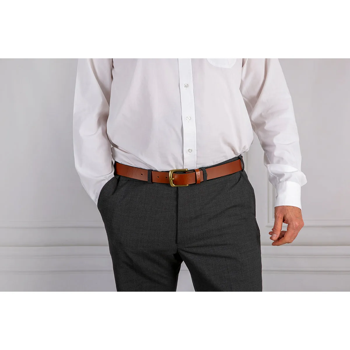 DENTS Smooth Leather Jeans Belt