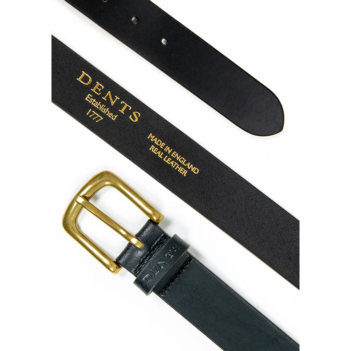 DENTS Smooth Leather Jeans Belt