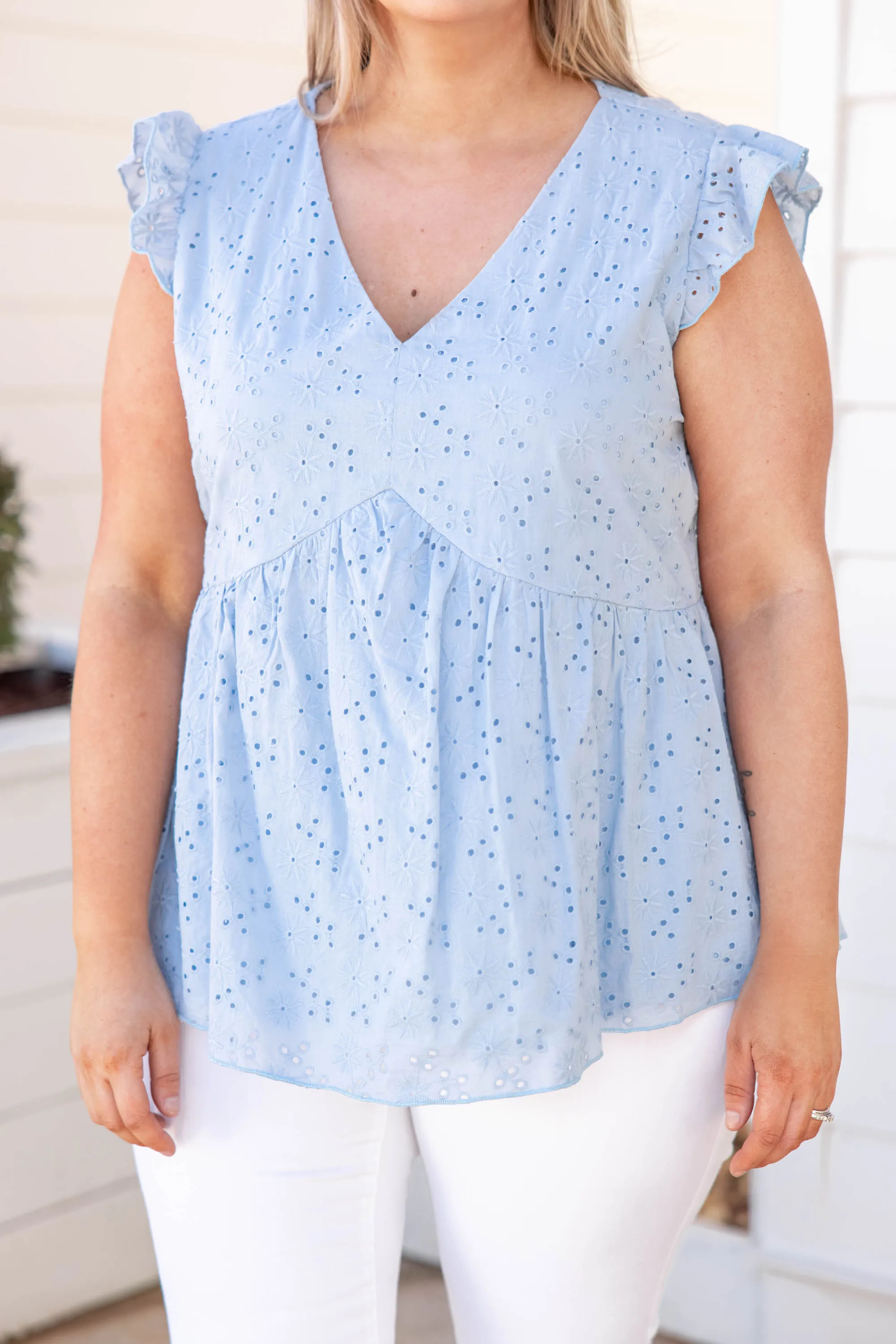 Dunes And Daydreams Top, Placid Blue