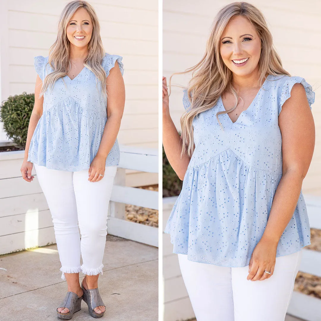 Dunes And Daydreams Top, Placid Blue