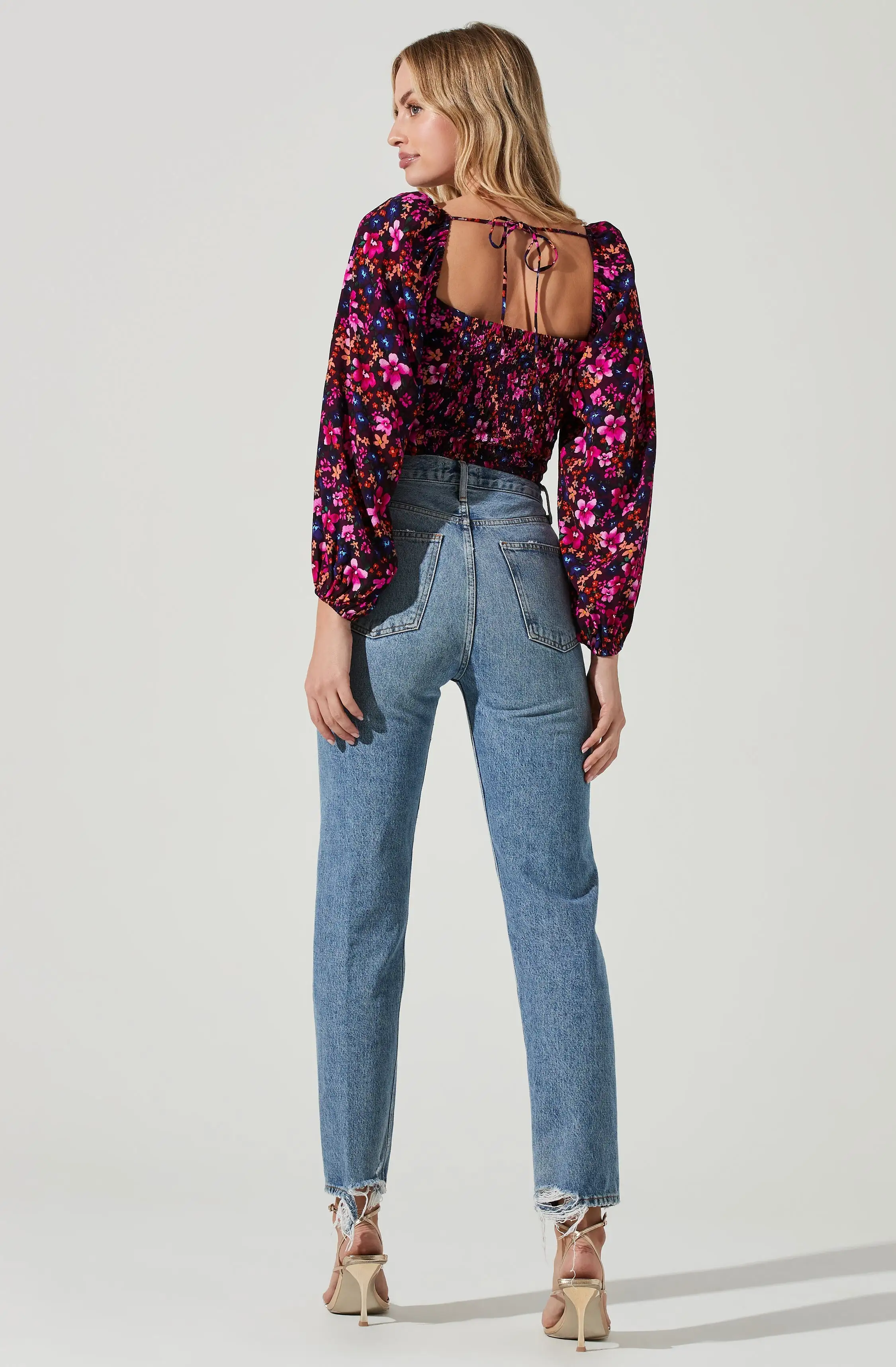 Edwina Floral Corset Long Sleeve Top