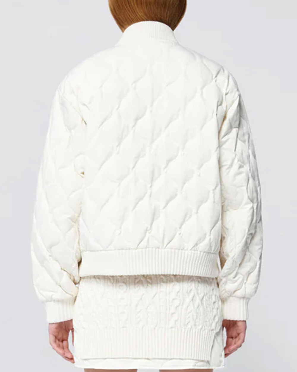 Eggshell Rollins Zip Bomber Jacket