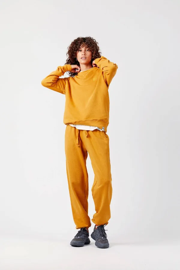 EVIE - Organic Cotton Trackpants Mustard