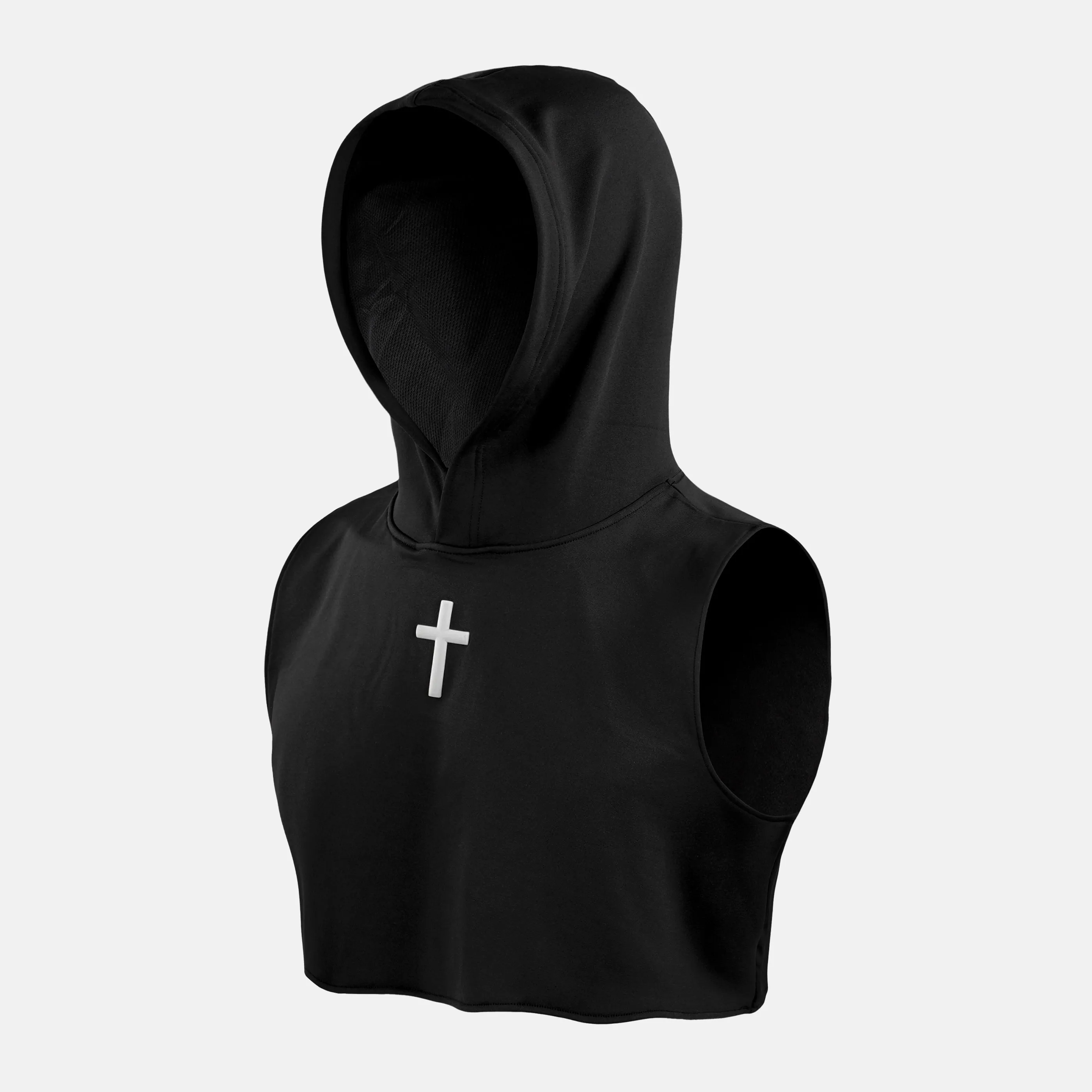 Faith Cross Football Crop Top Hoodie