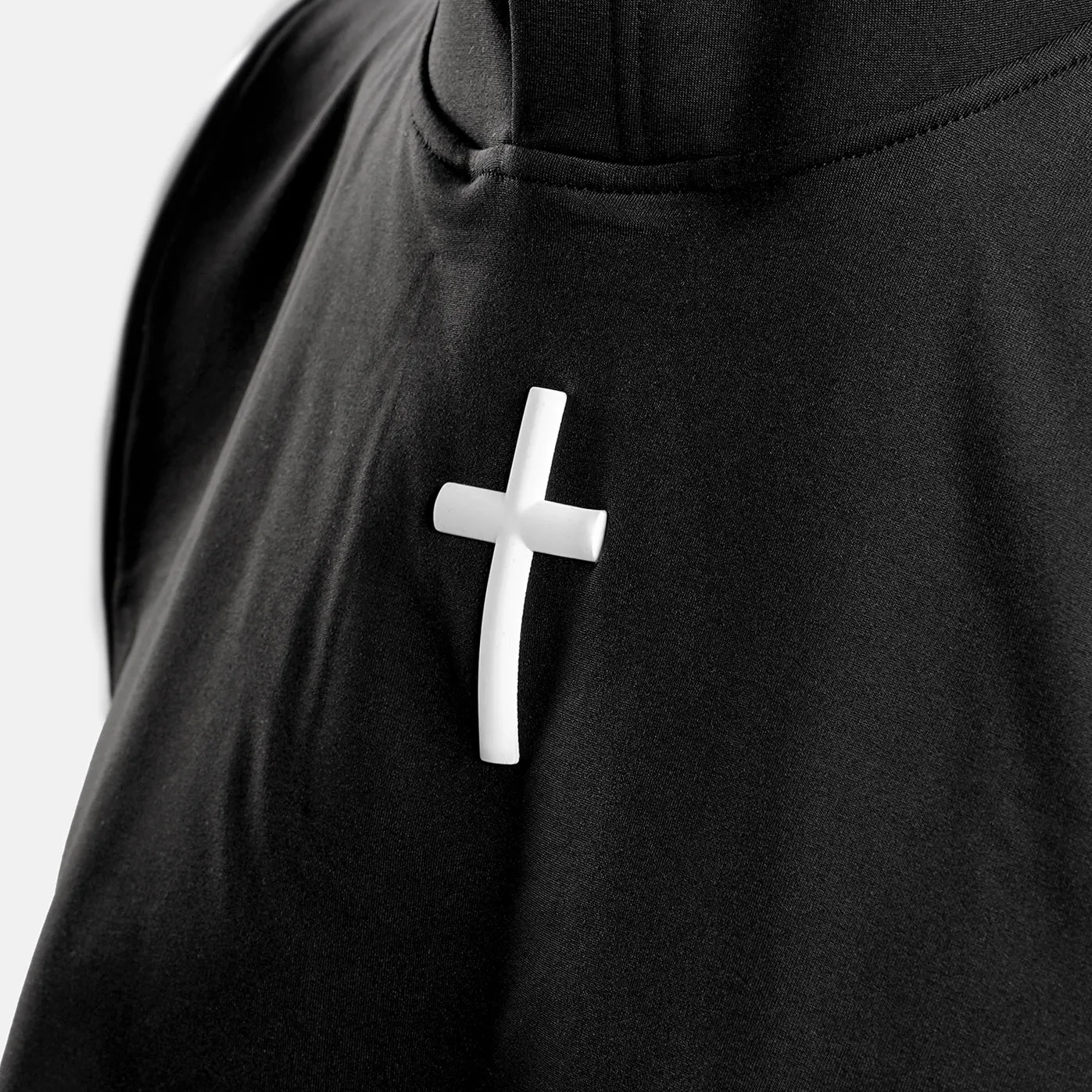 Faith Cross Football Crop Top Hoodie