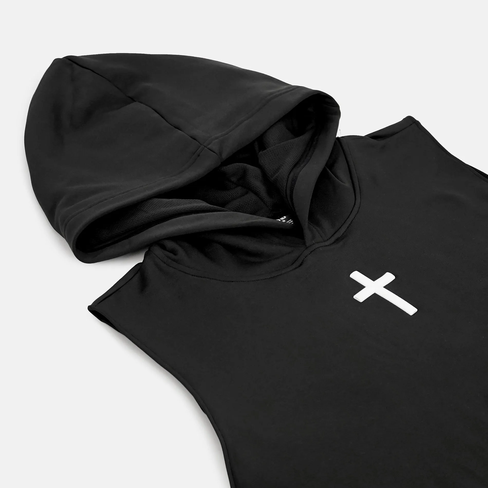 Faith Cross Football Crop Top Hoodie