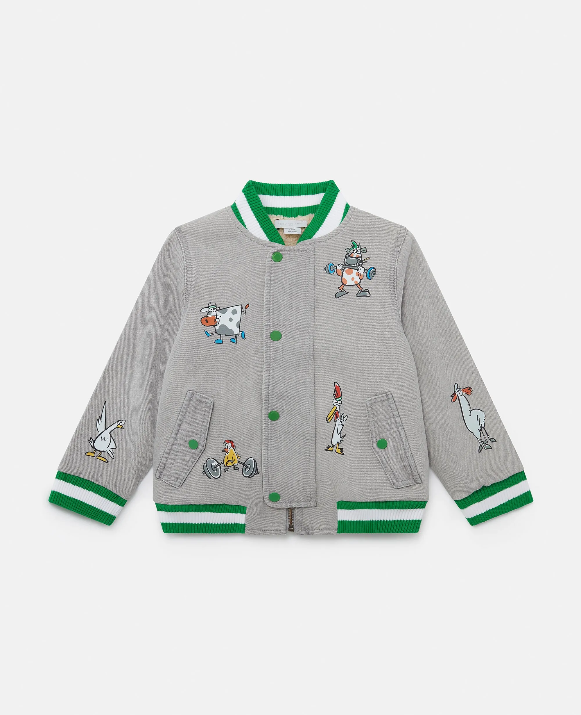 Farmyard Appliqué Bomber Jacket 