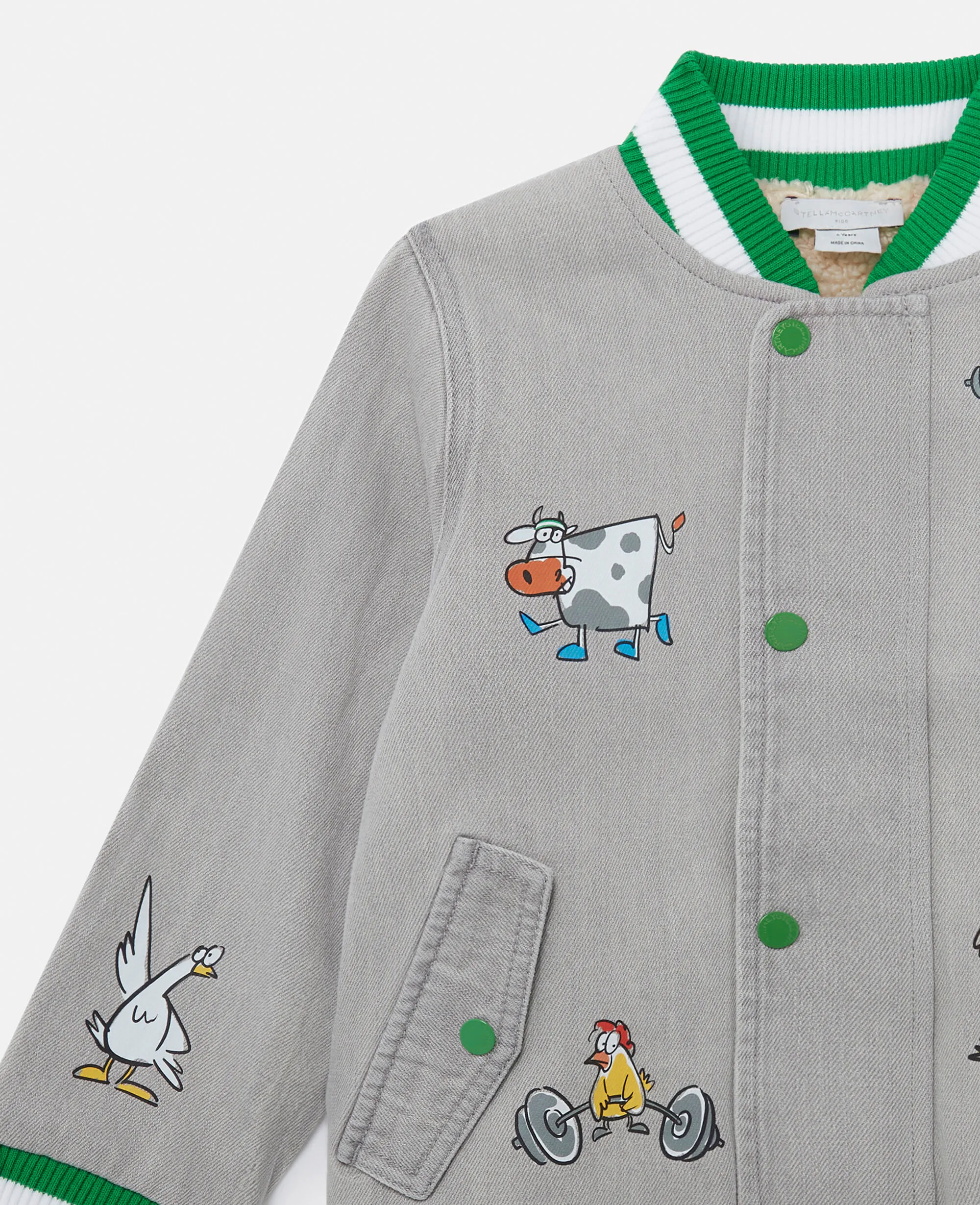 Farmyard Appliqué Bomber Jacket 