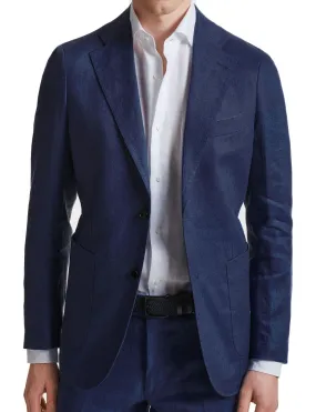 Giacca uomo in Lino blu scuro sartoriale Blazer estivo Elegante casual