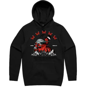 Head For The Mountains Hoodie (Blk/Red)/ MD1