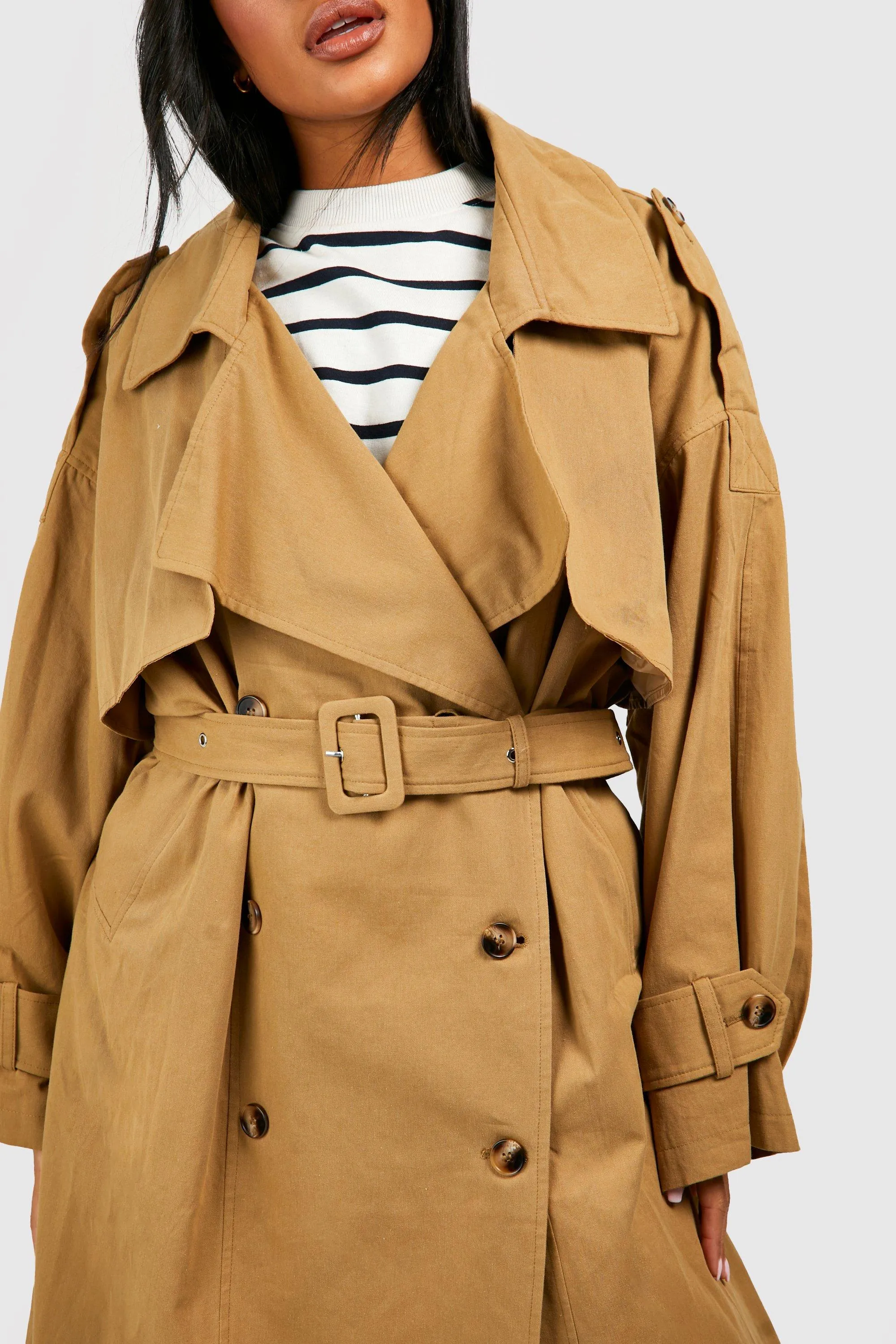 Jackets & Coats | Oversized Belted Trench Coat | boohoo