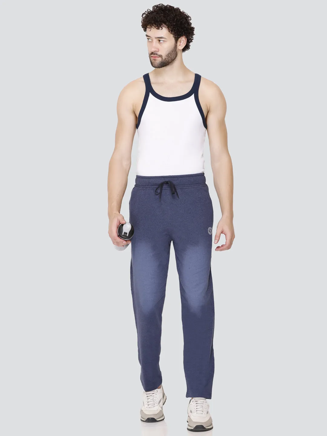 Jinxer Men Denim Shade Cotton Trackpants