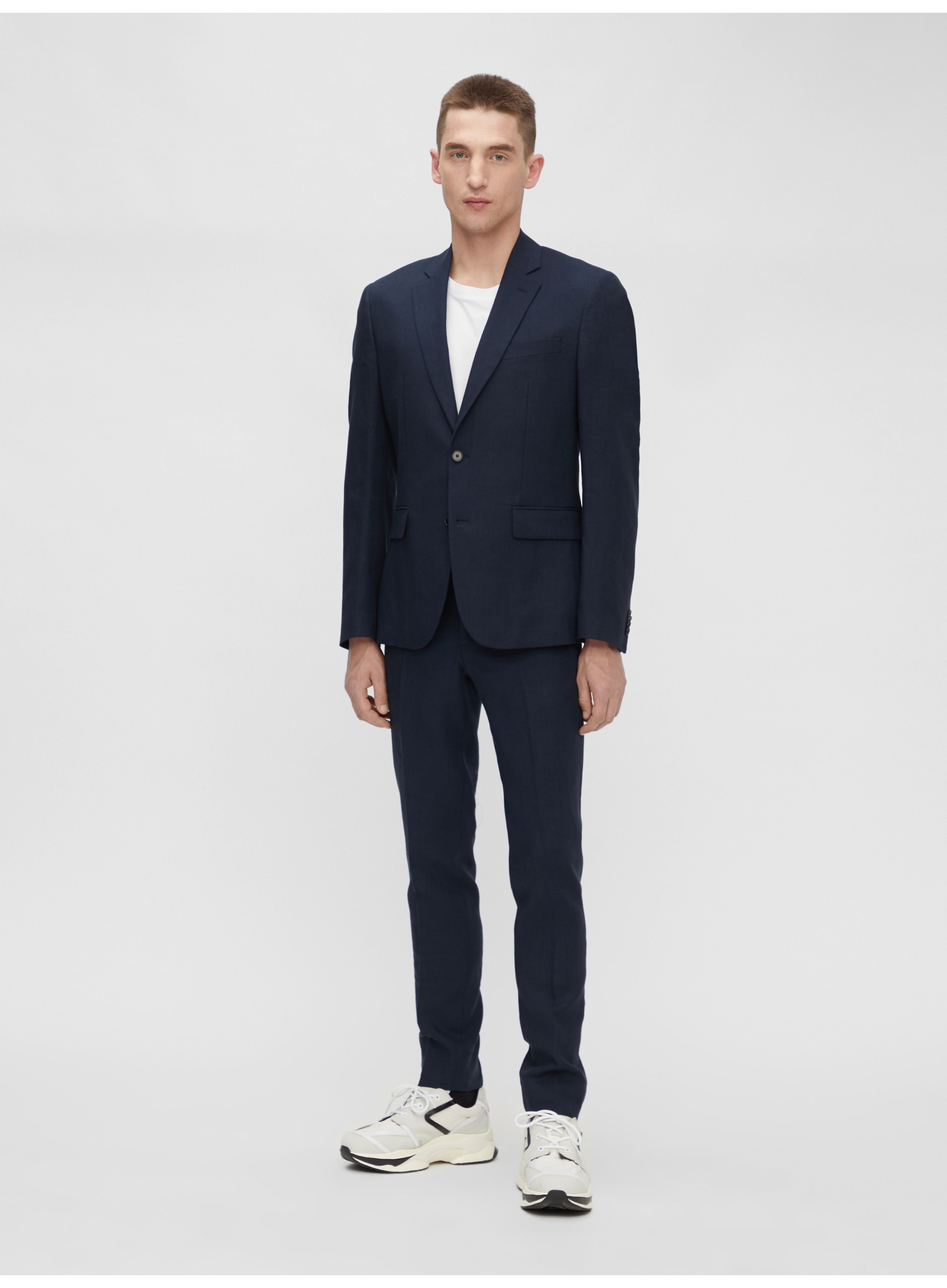 J.Lindeberg Mens Hopper Soft Tech Linen Blazer - JL NAVY