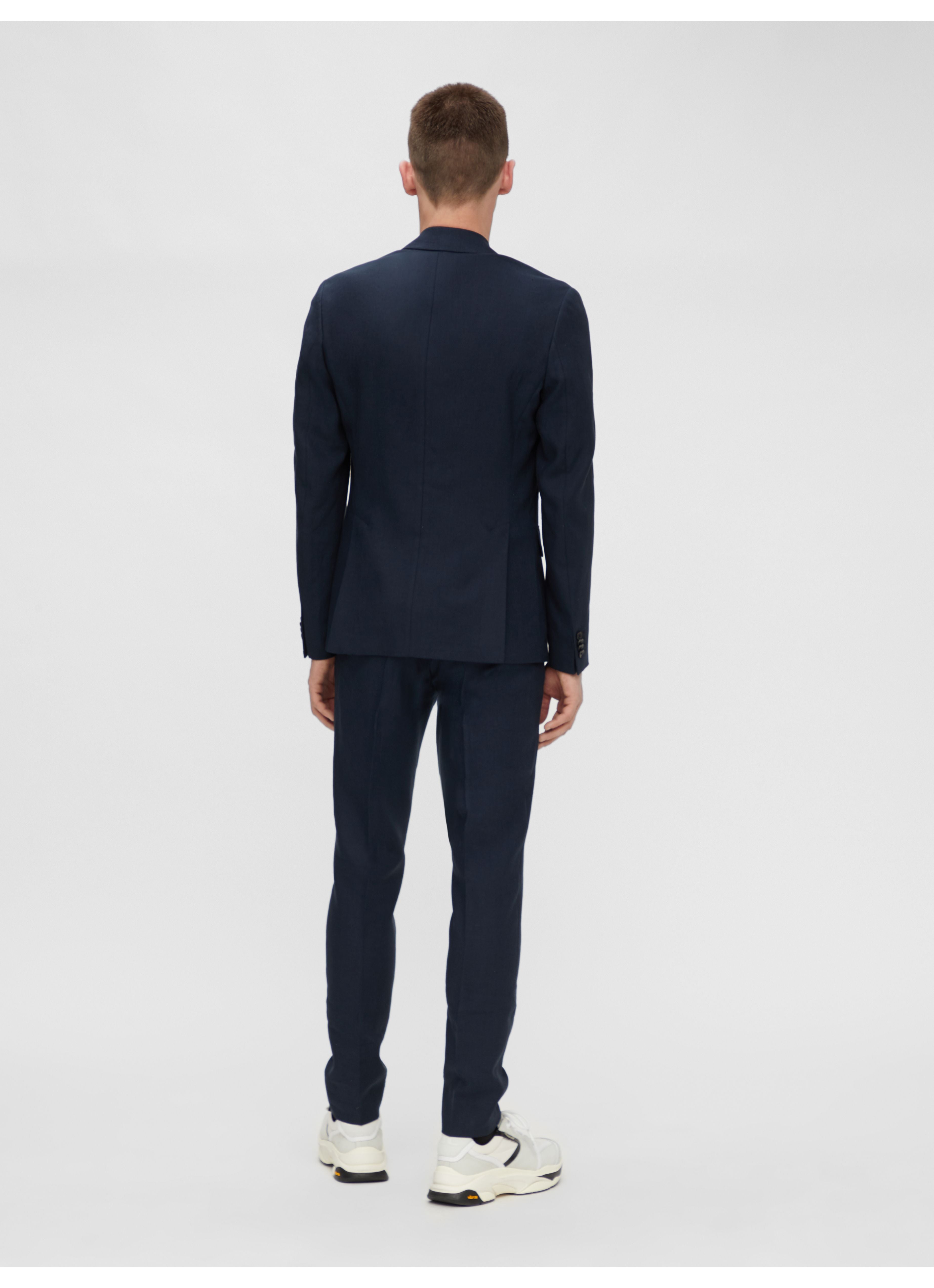 J.Lindeberg Mens Hopper Soft Tech Linen Blazer - JL NAVY