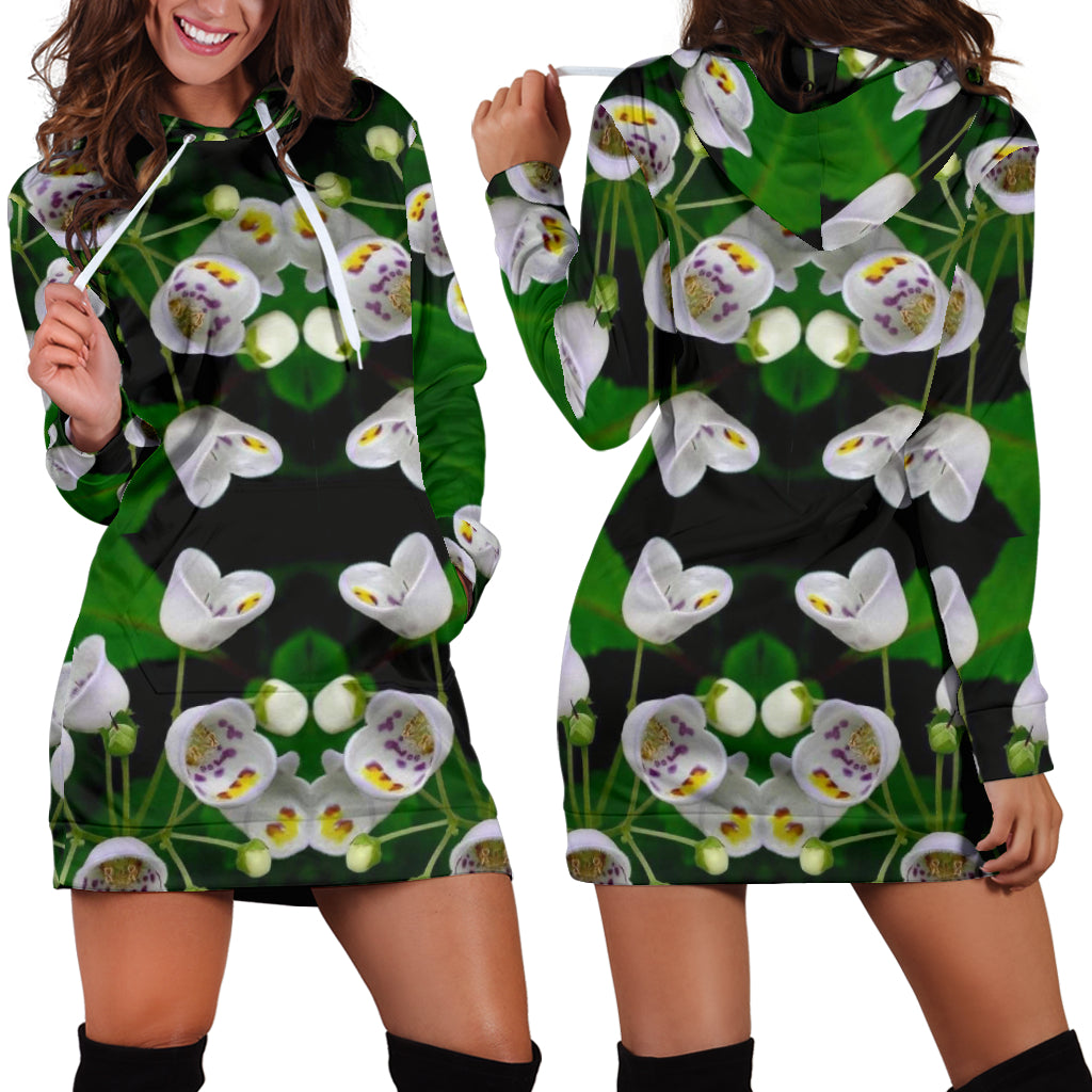 Jovellana Flower Woman Hoodie Dress