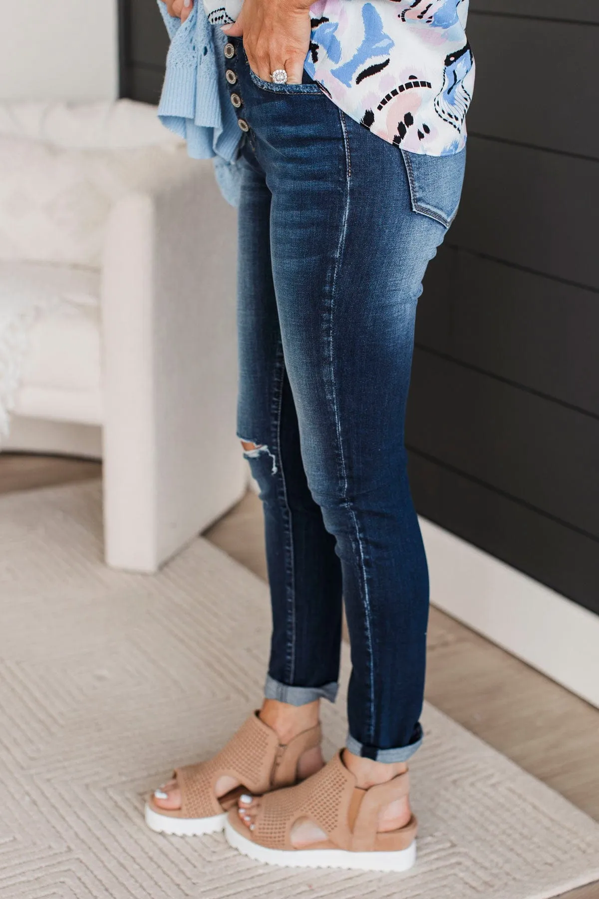 KanCan Curvy Skinny Jeans- Kassidy Wash