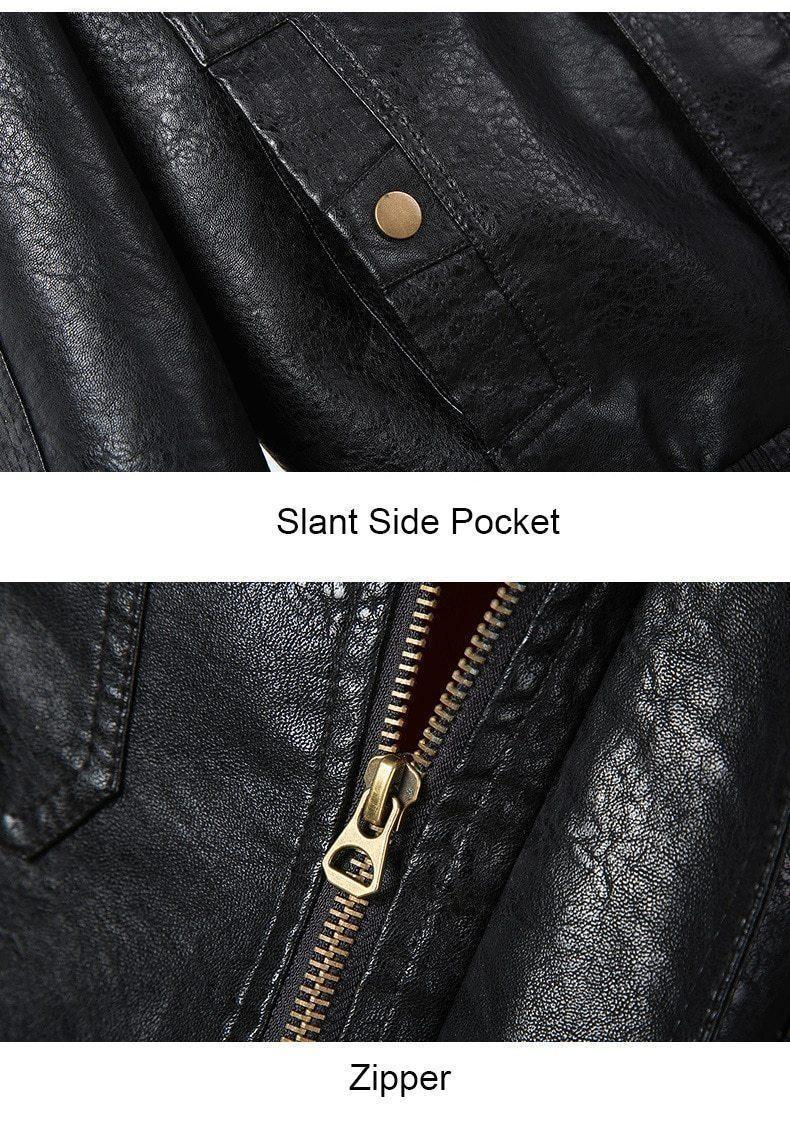 Leather Jacket, Men Winter Jacket, Motorcycle Jacket