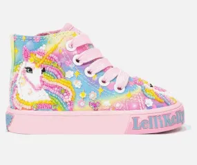 LELLI KELLY LK 4155 UNICORNRAINBOW PINK FTY BABY BOOTS HI-TOP