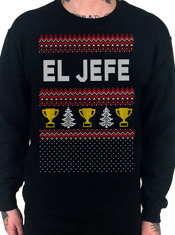 Men's El Jefe Ugly Christmas Sweatshirt