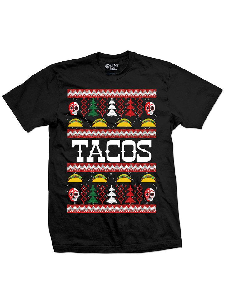 Men's Tacos Ugly Christmas Sweater Tee