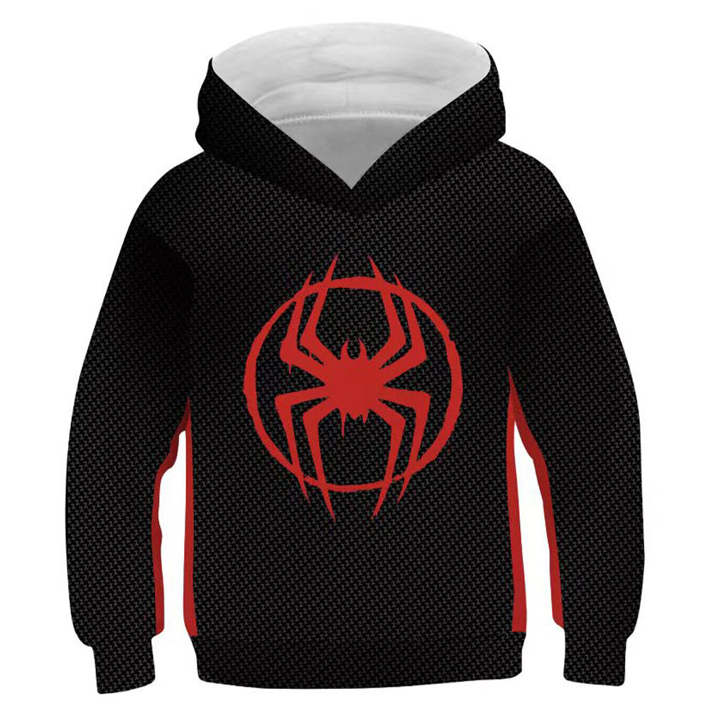 Miles Morales Cosplay Hoodie 3D Printed Hooded Sweatshirt KIds Children Casual Streetwear Pullover