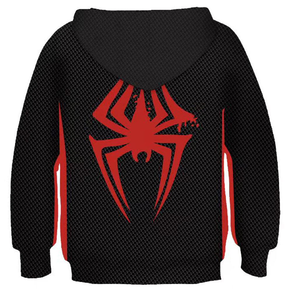 Miles Morales Cosplay Hoodie 3D Printed Hooded Sweatshirt KIds Children Casual Streetwear Pullover