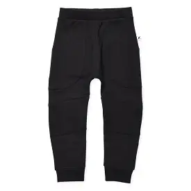 Minti Furry Reinforced Knee Trackies - Black