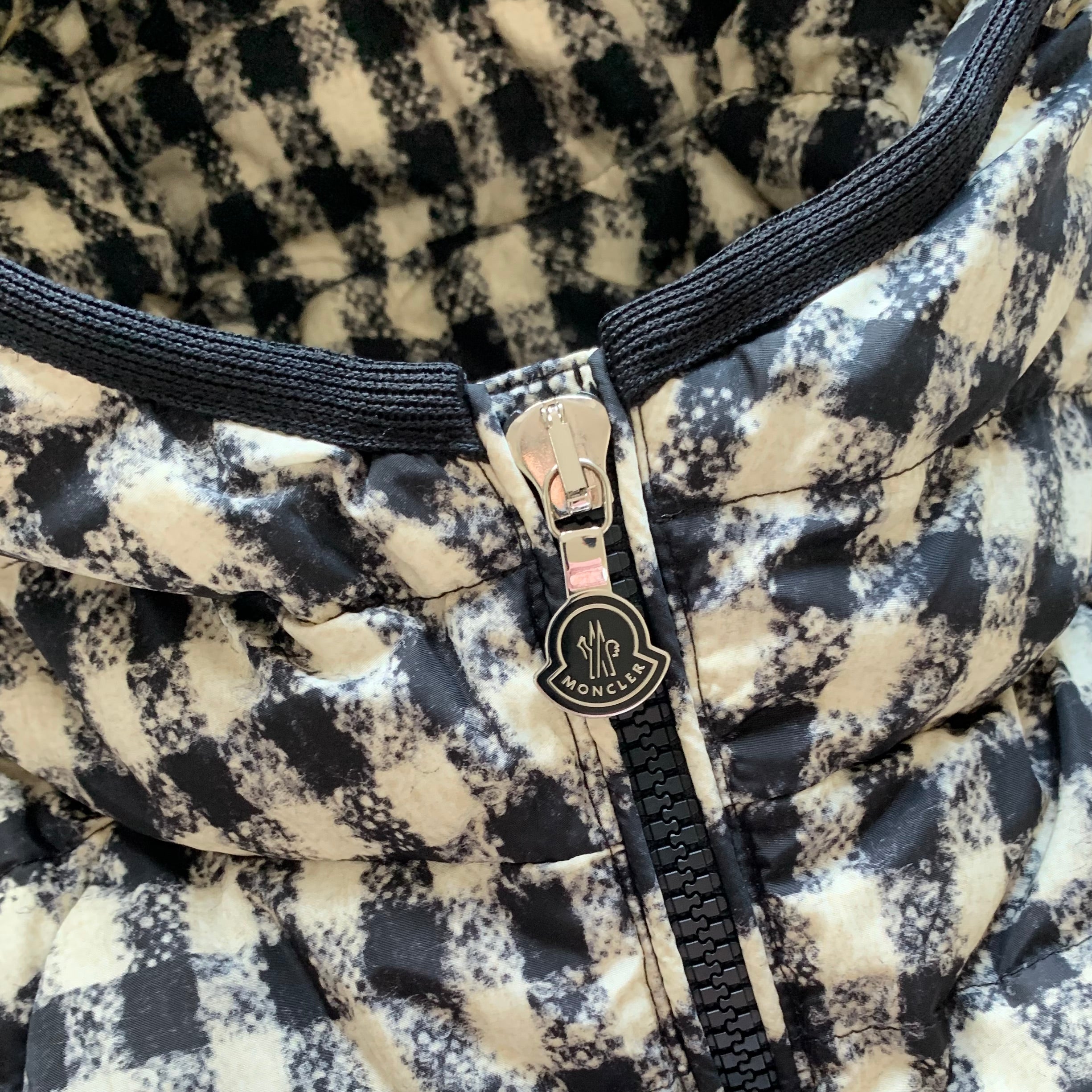 Moncler Black And White Houndstooth Cape: 4 Years