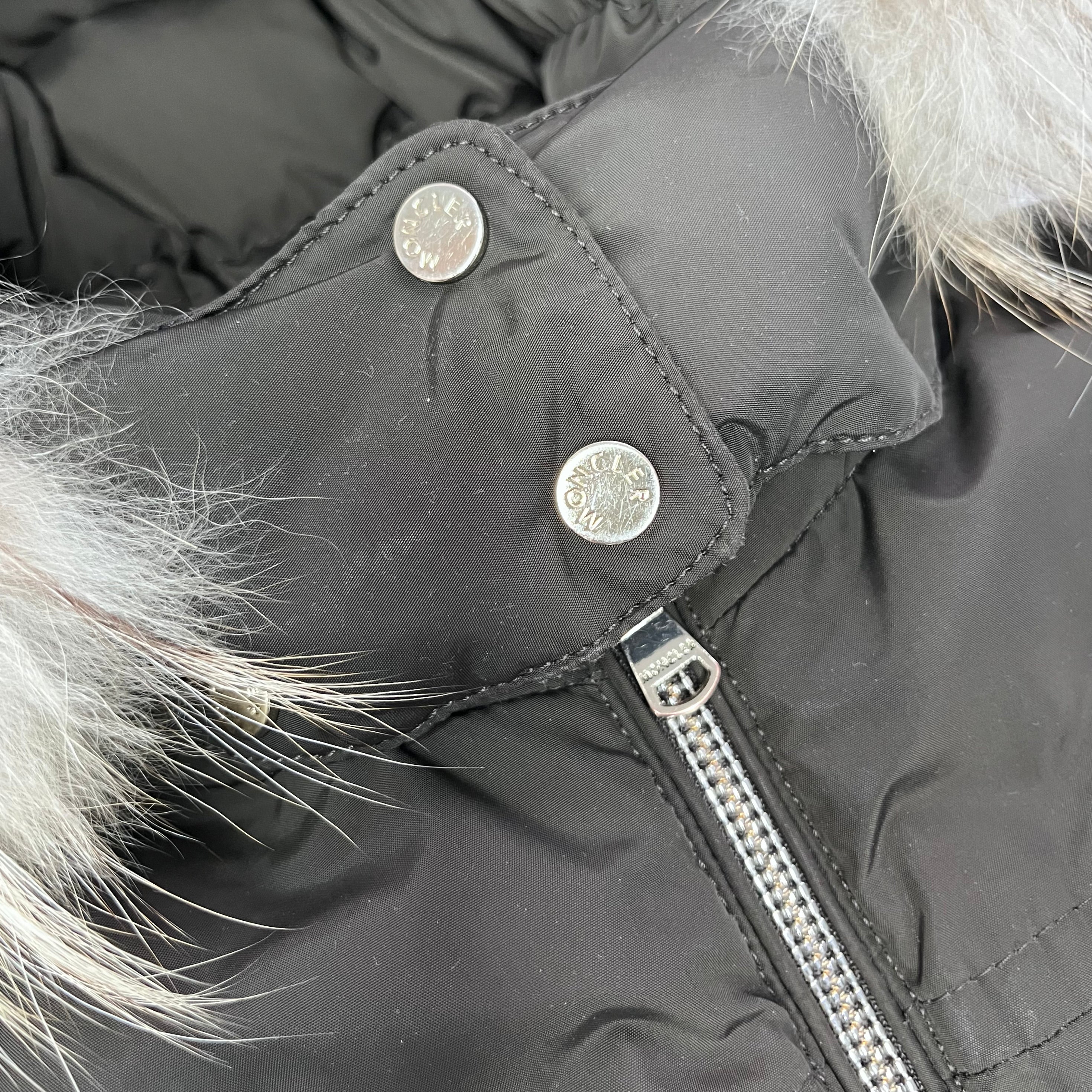 Moncler Brown Down Filled Coat With Fur Trim: 8 Years