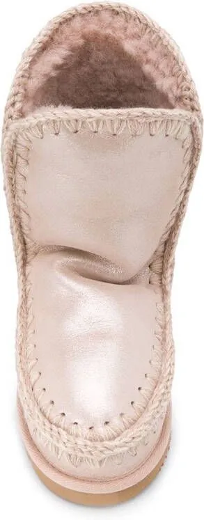 Mou lined metallic boots Pink