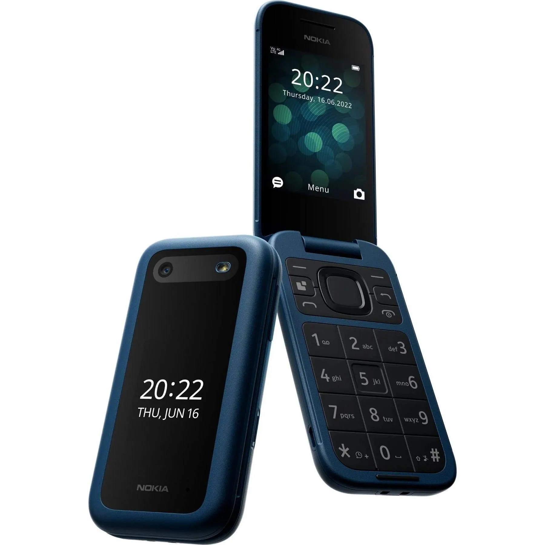 Nokia 2660 Flip Mobile Phone 128MB 2.8 4G Unlocked Dual Sim Blue