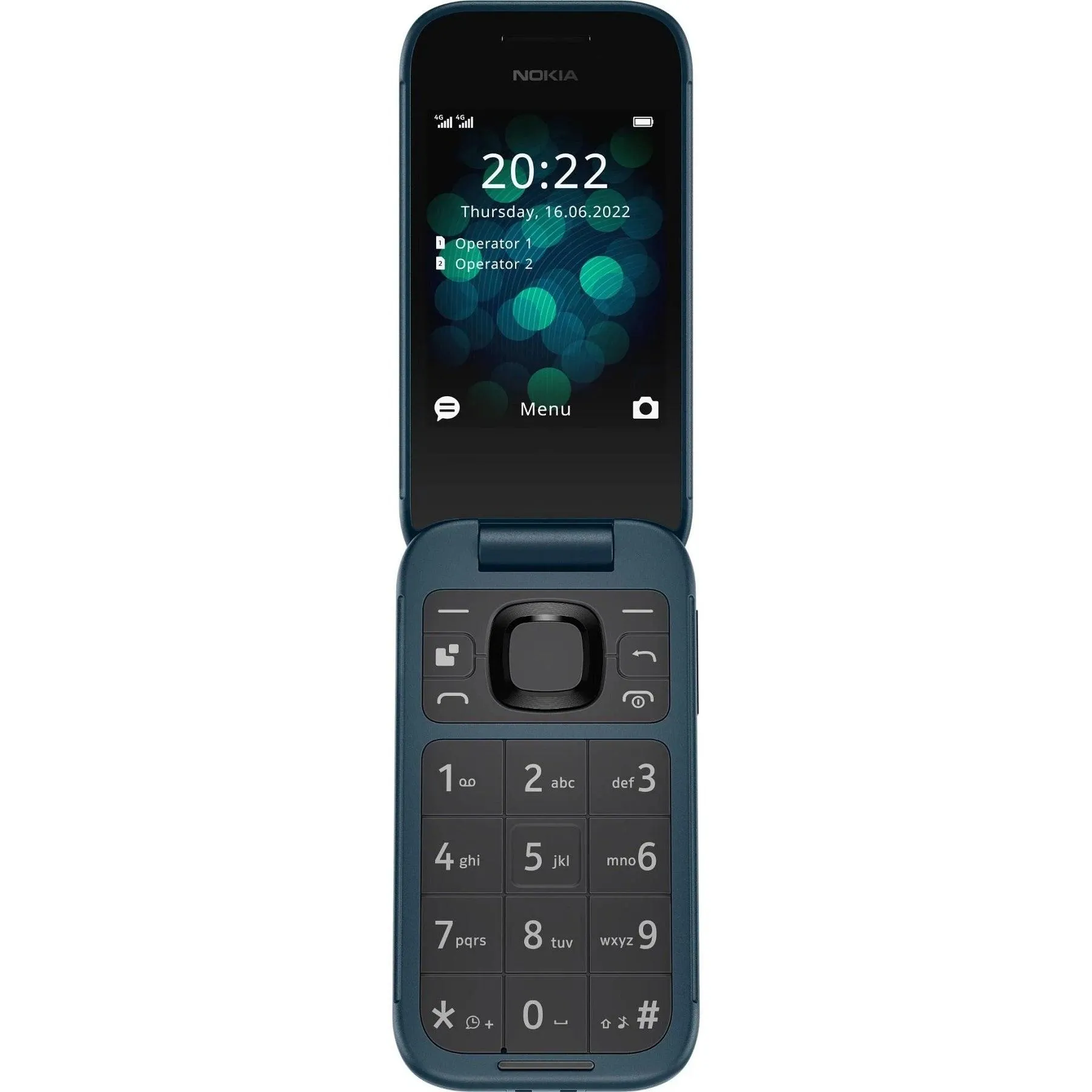 Nokia 2660 Flip Mobile Phone 128MB 2.8 4G Unlocked Dual Sim Blue