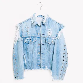 One a Kind Vintage Concert Jeans Denim Jacket