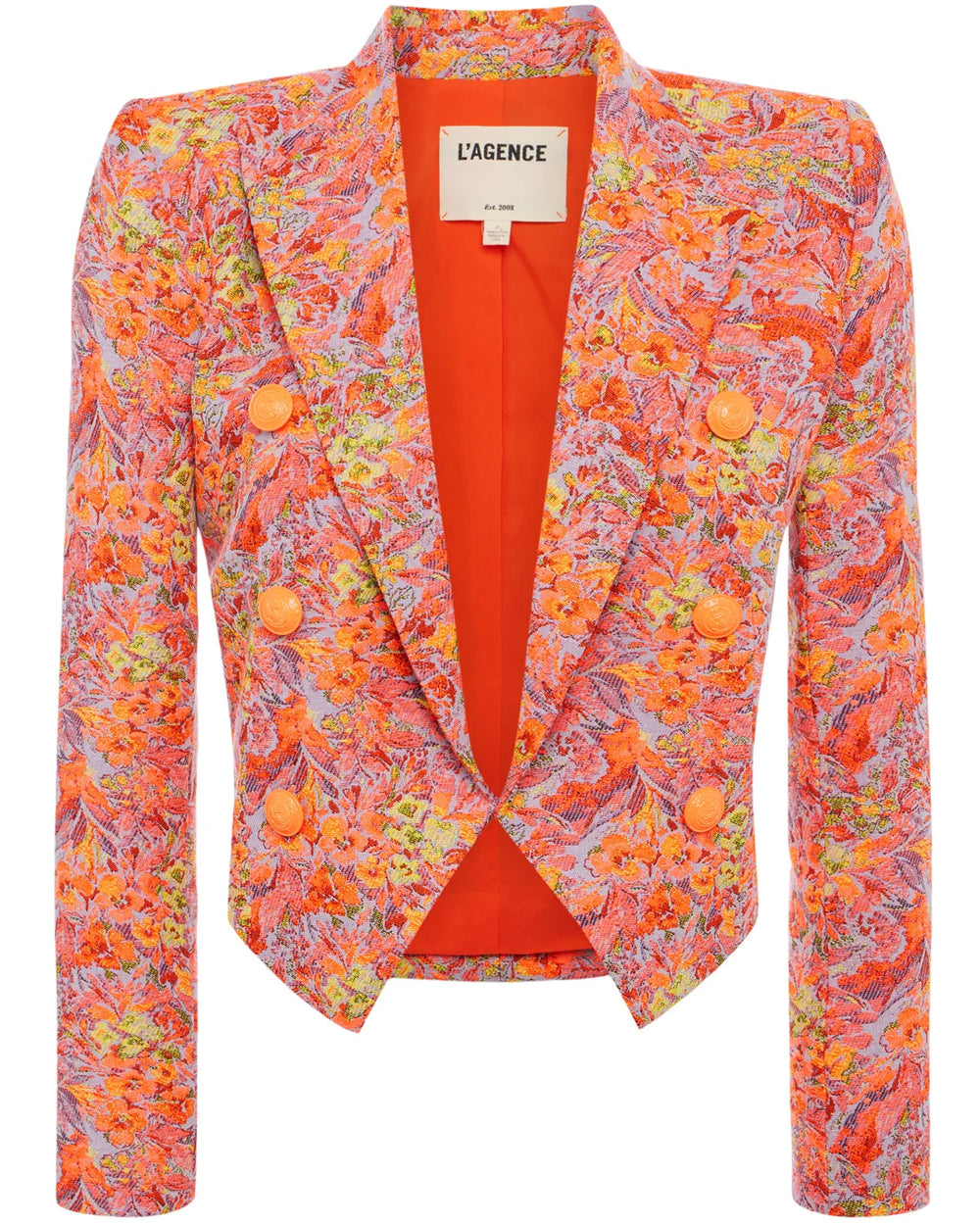 Orange Floral Lila Boxy Blazer