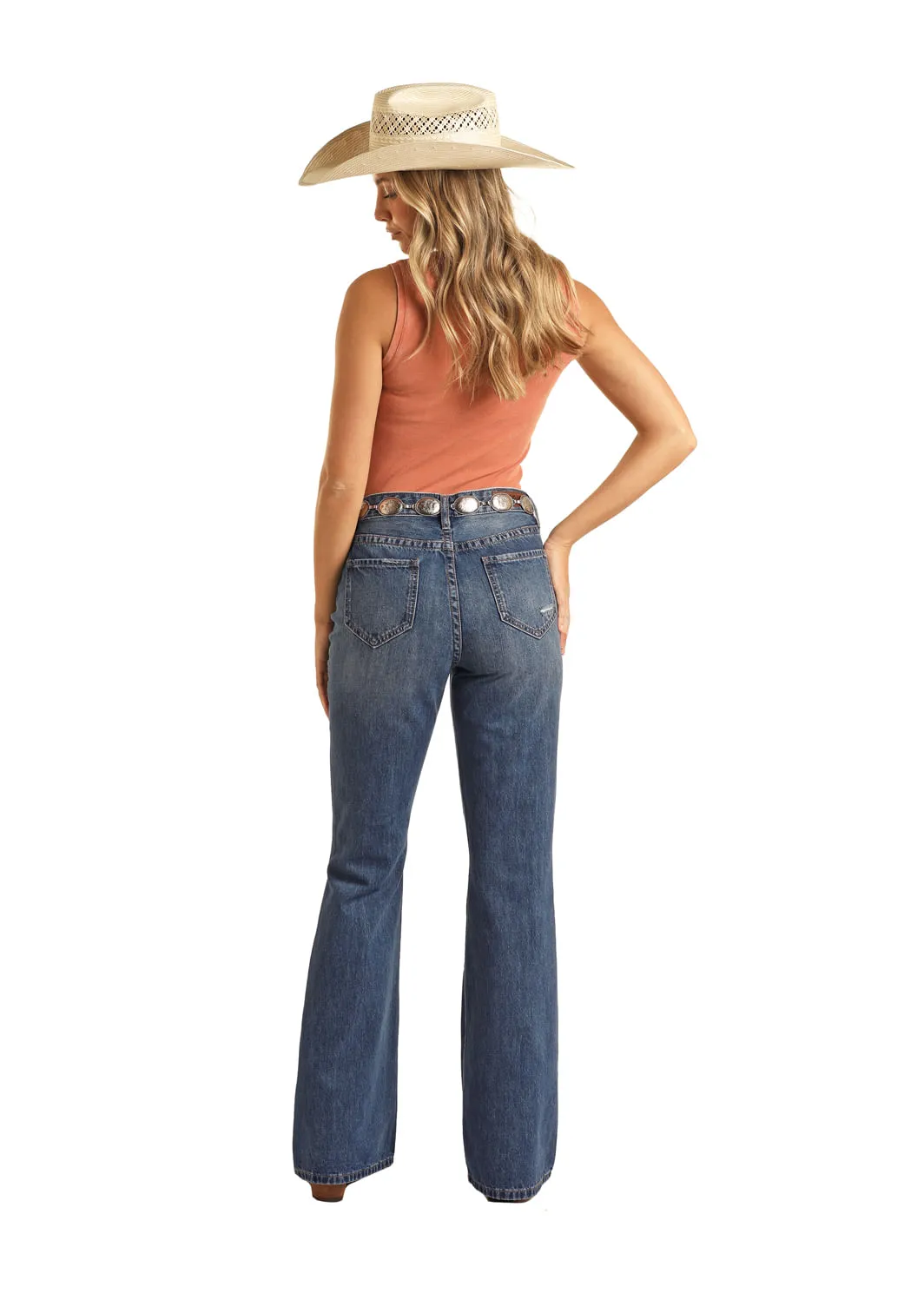 Panhandle Slim Womens Relaxed Flare Jeans