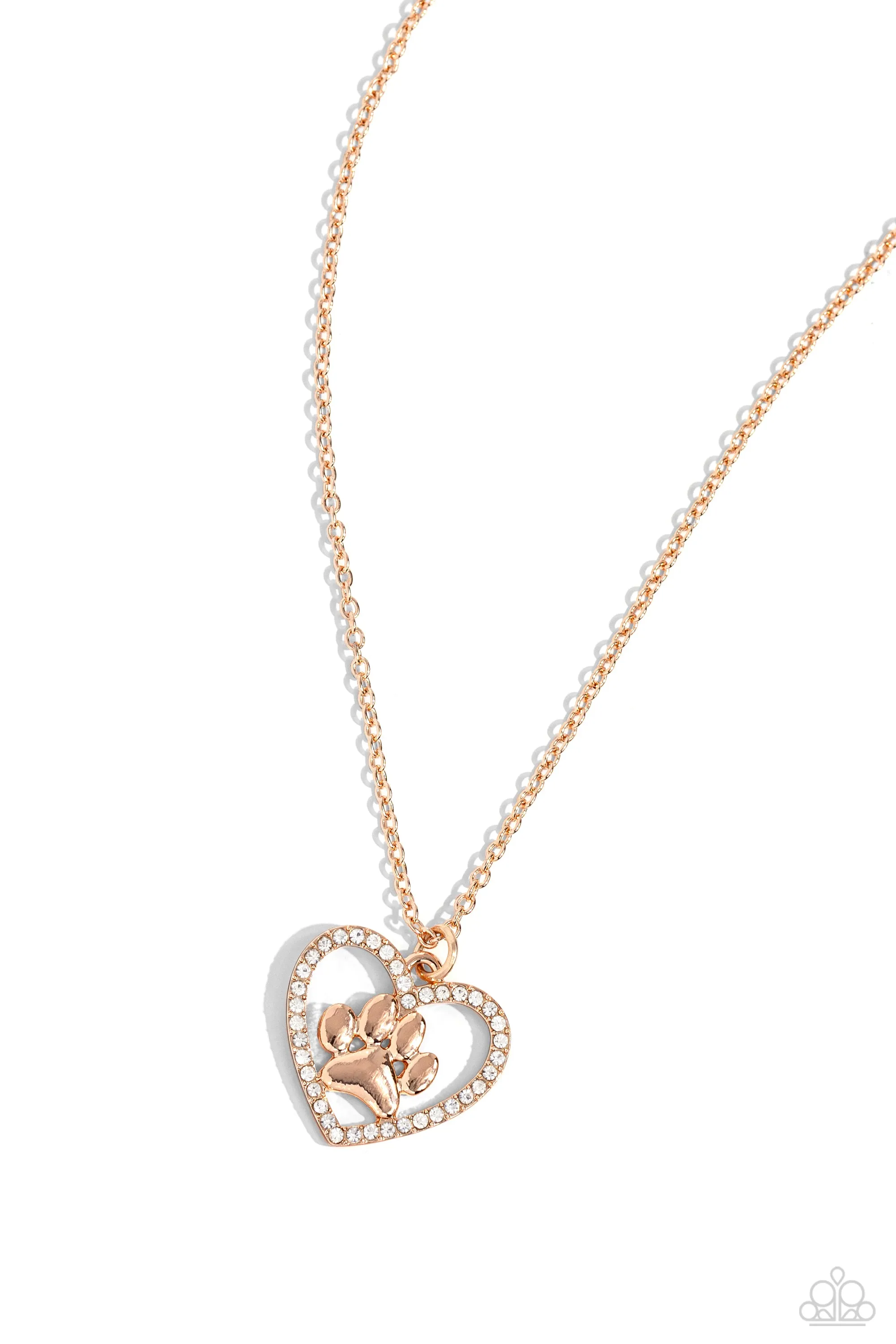 PET in Motion - Rose Gold ~ Paparazzi Necklace