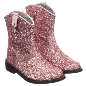 Pink Glittery Boots