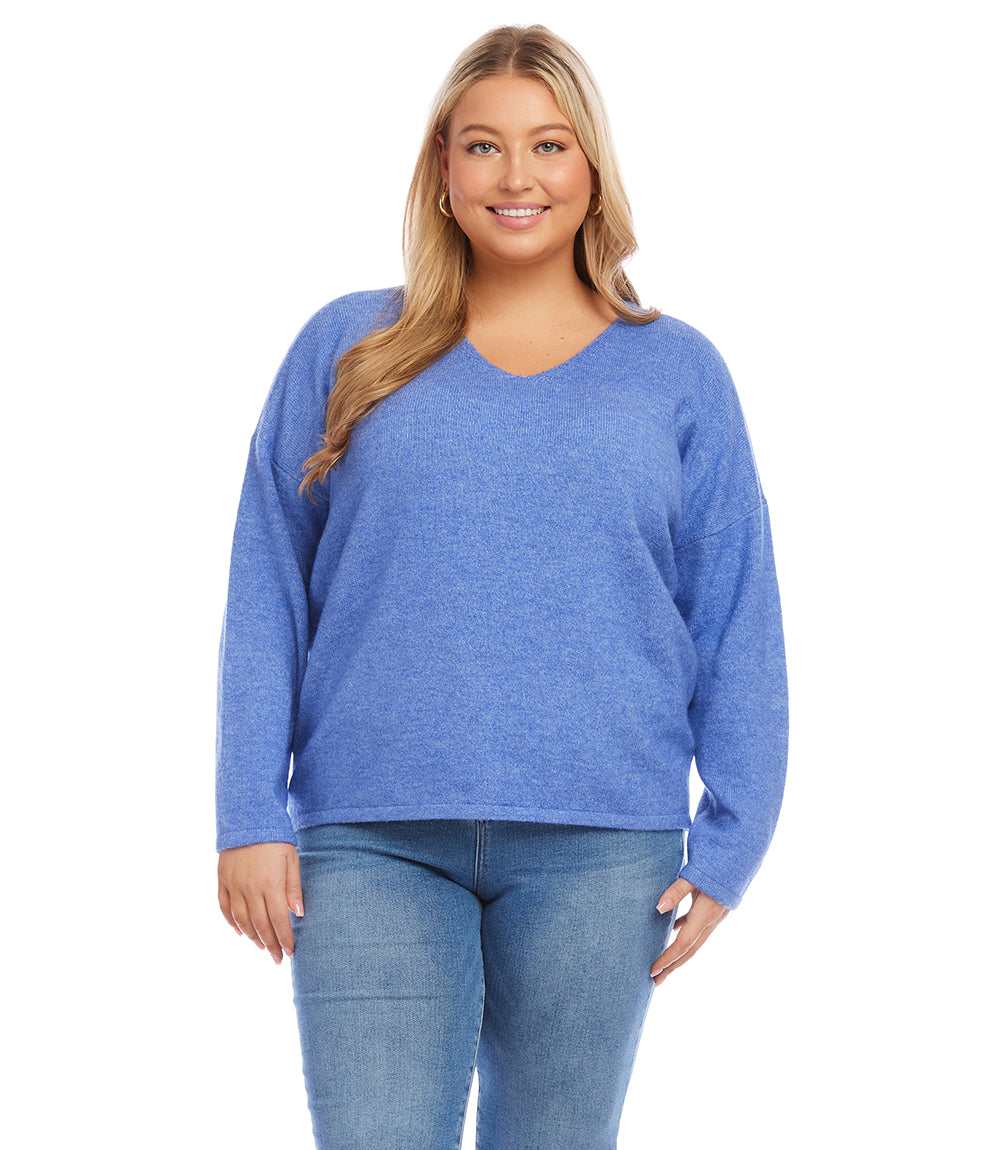 Plus Size V-Neck Sweater