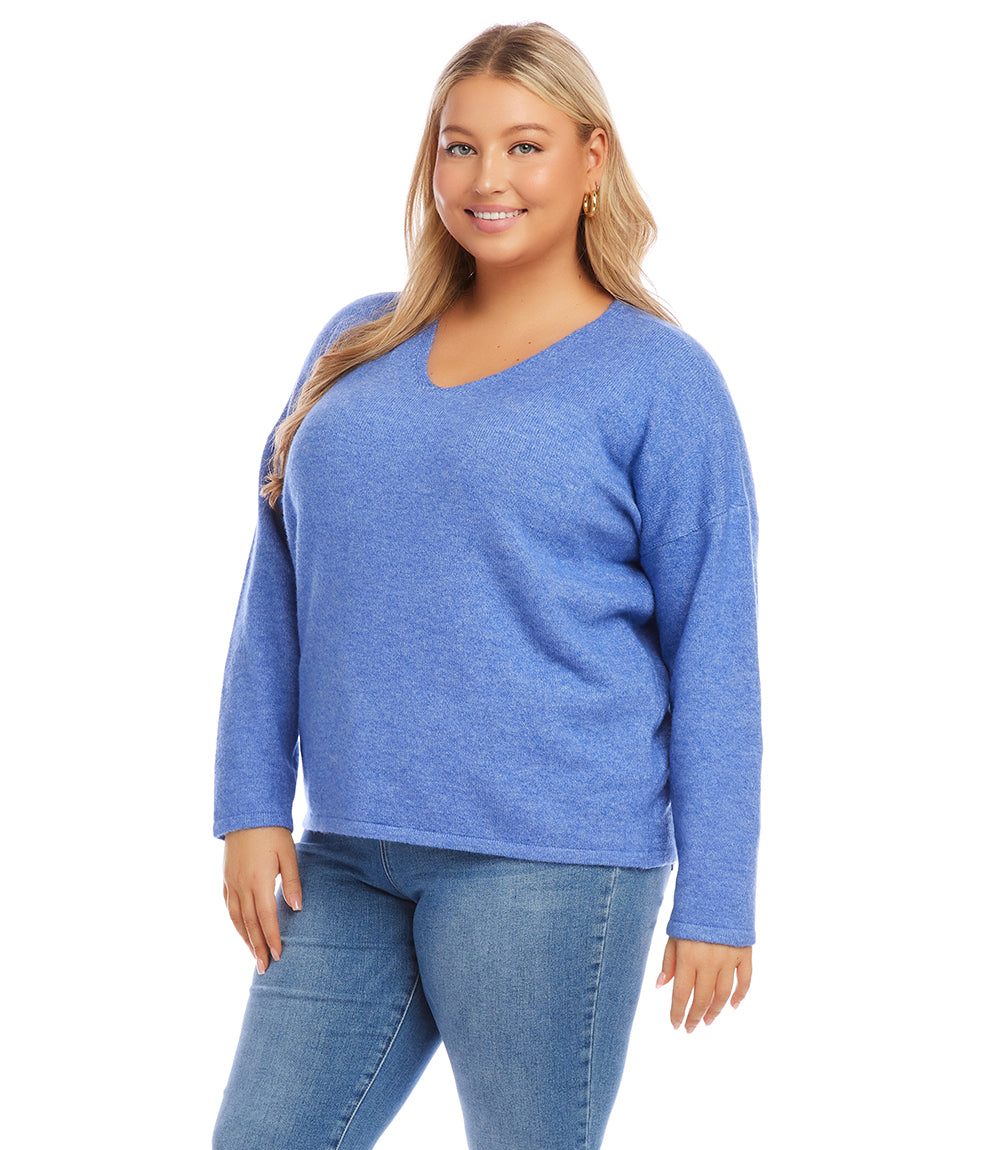 Plus Size V-Neck Sweater