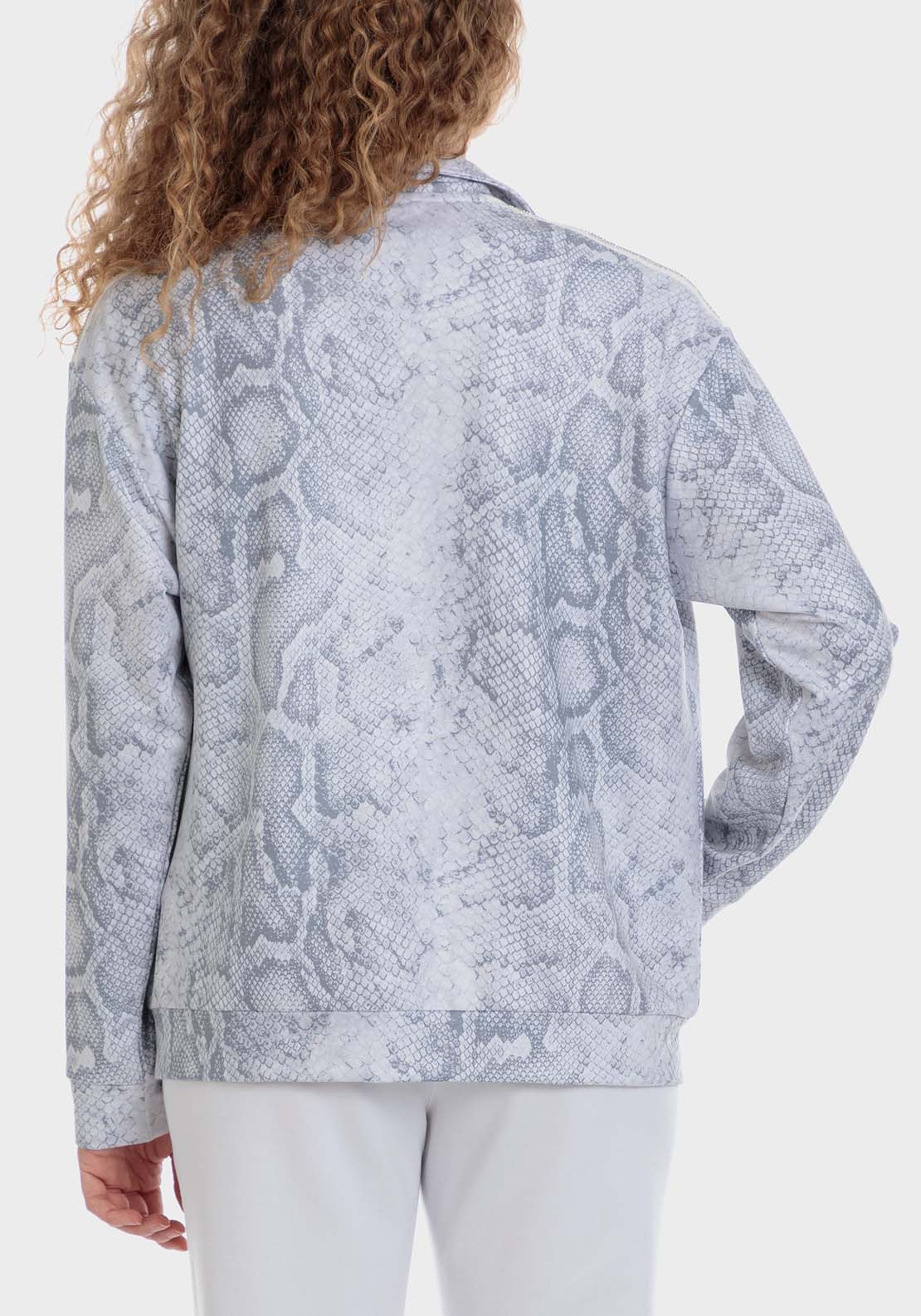 Printed Sports Jacket - Grey