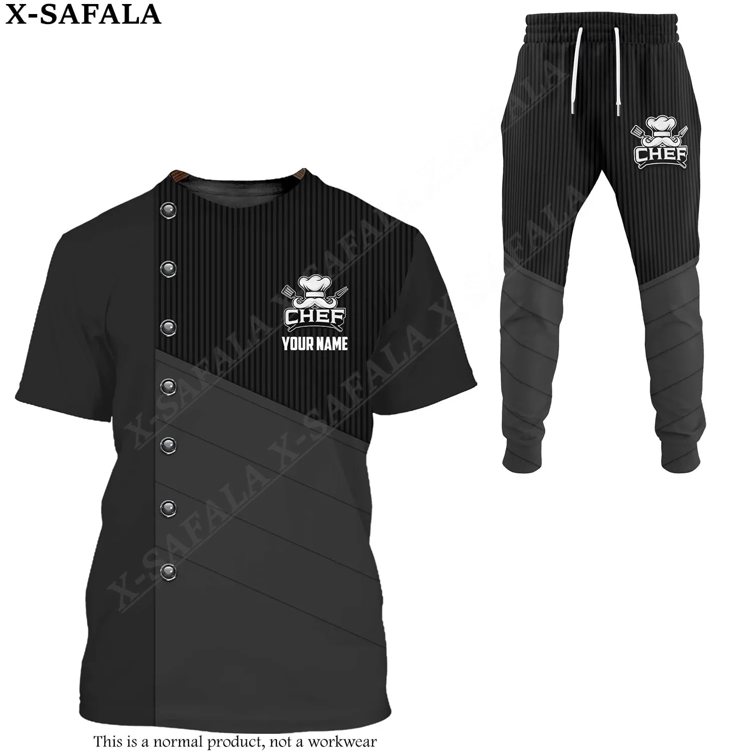 PROUD CHEFS T-SHIRT AND Sweatpant 3d DESIGN CUSTOMS NAME