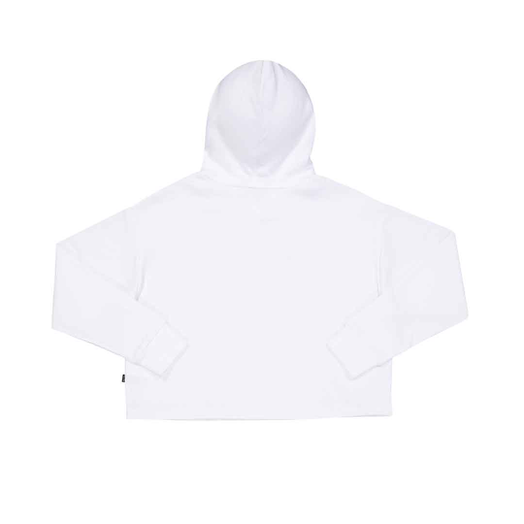 PUMA WOMEN'S ESSENTIAL CROPPED WHITE HOODIE