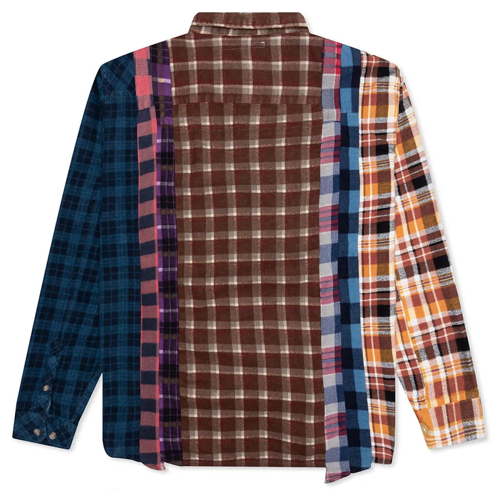 Rebuild 7 Cut Flannel Shirt - Oak/Red