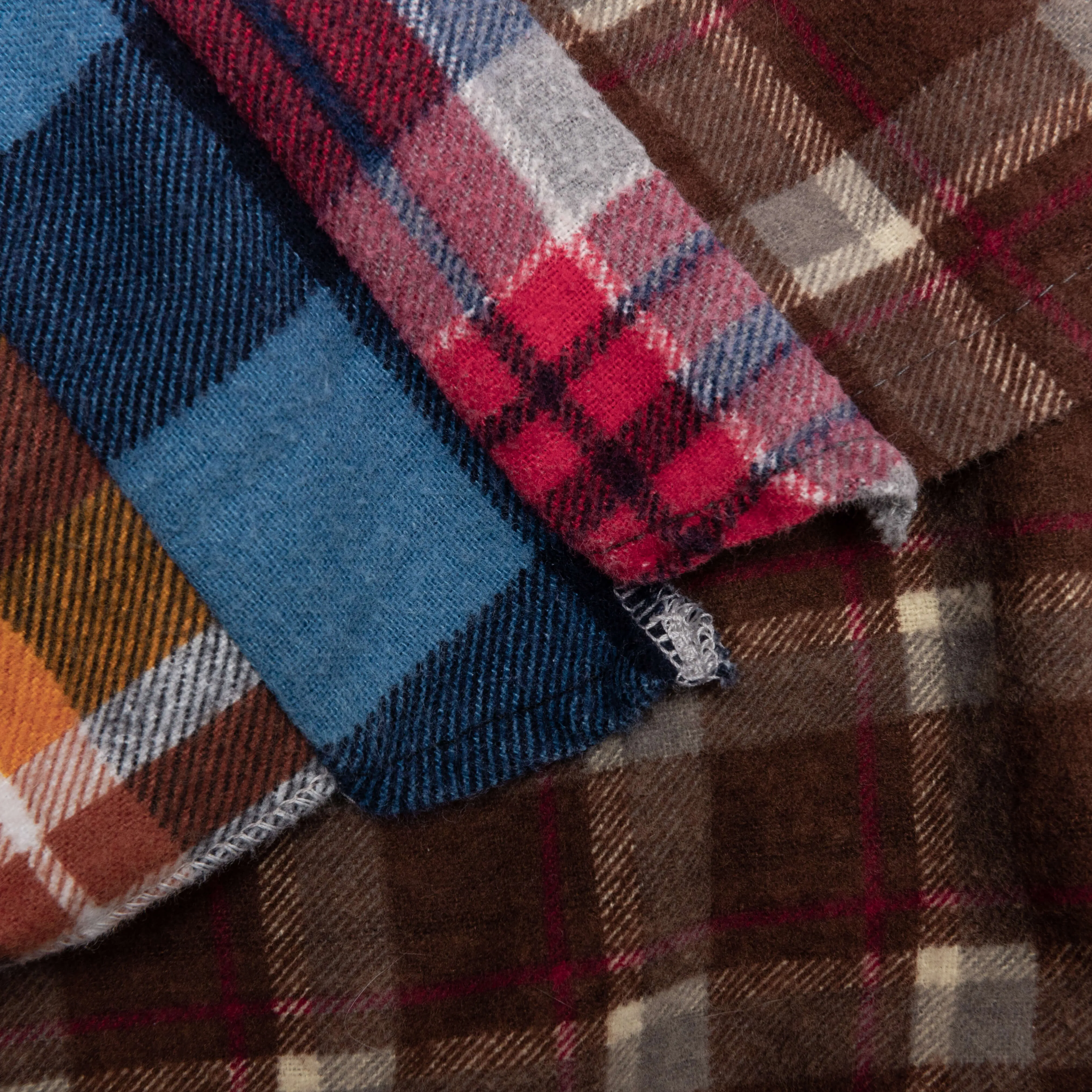 Rebuild 7 Cut Flannel Shirt - Oak/Red