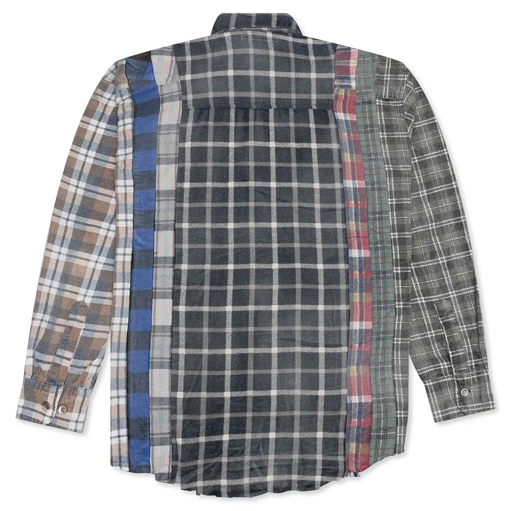 Rebuild by Flannel Shirt 7 Cuts Shirt / Reflection - Asphalt/Blue