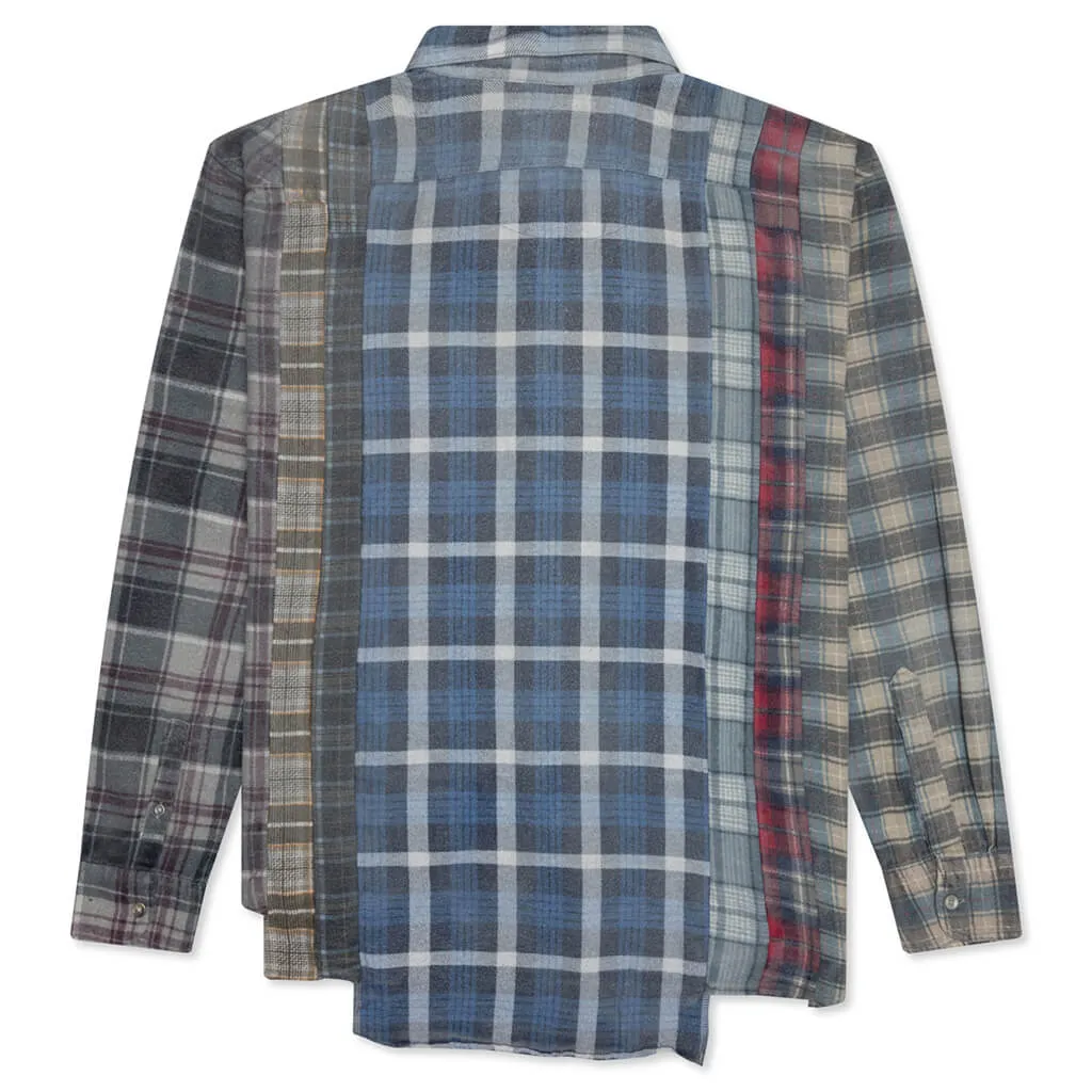 Rebuild by Flannel Shirt 7 Cuts Shirt / Reflection - Blue/Navy