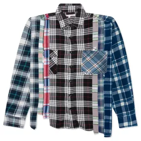 Rebuild by Flannel Shirt 7 Cuts Shirt - Black/White