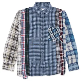 Rebuild by Flannel Shirt 7 Cuts Shirt - Blue Granite